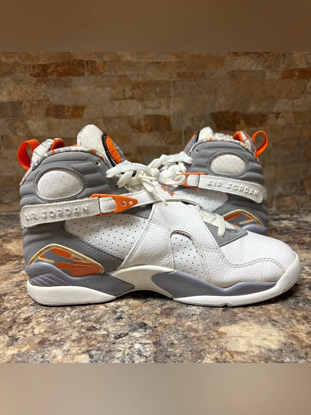 Air Jordan 8 Retro 2007 Orange Blaze 305381-102 Size 9.5
